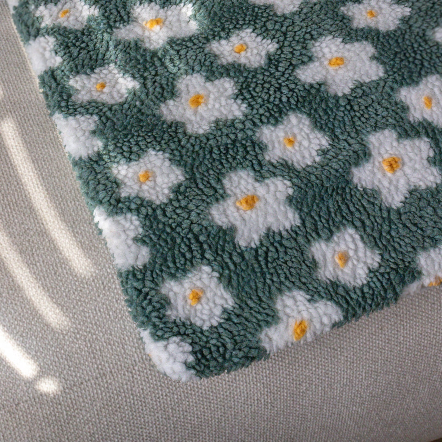 Hondenmat Flowers Sage Green