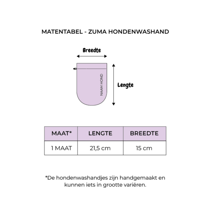 Hondenwashand gepersonaliseerd bruin