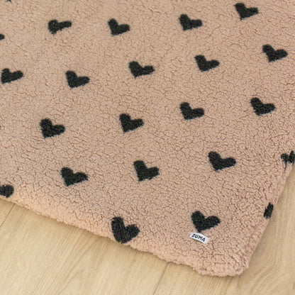 Hondenmat Happy Hearts zwart