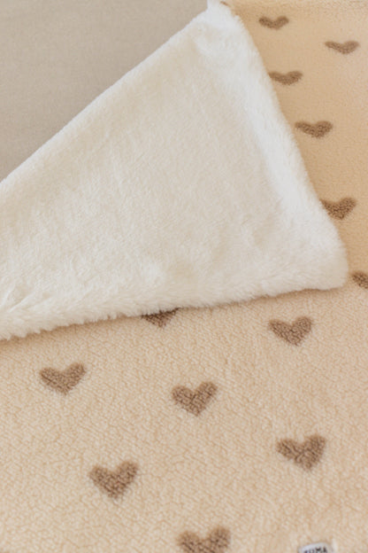 Hondendeken Happy Hearts beige