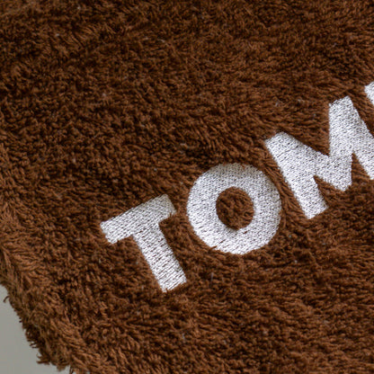 Hondenhanddoek gepersonaliseerd chocolate brown