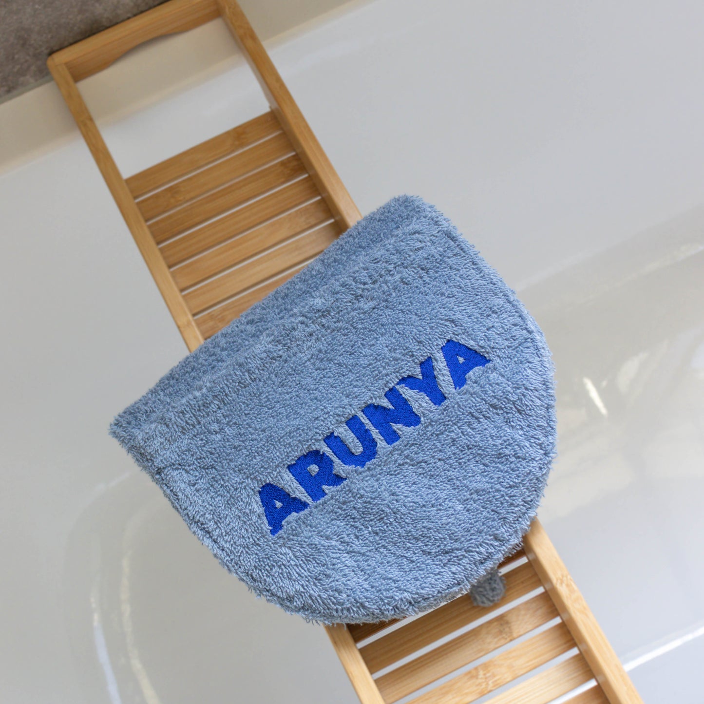Hondenhanddoek gepersonaliseerd jeans blauw