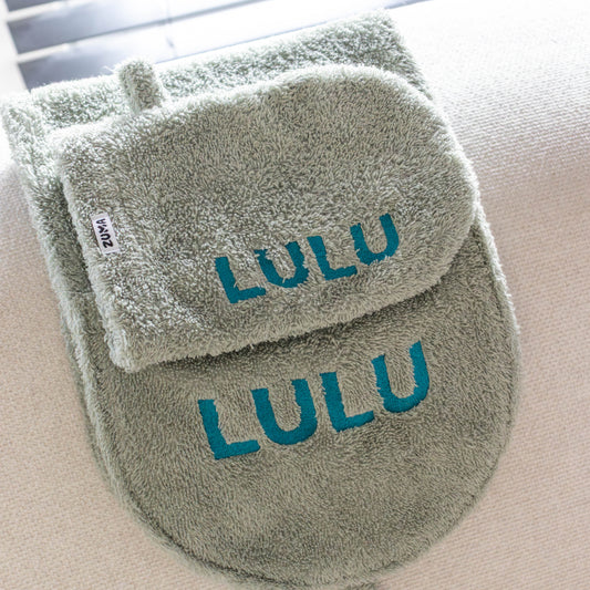 Hondenwashand gepersonaliseerd sage groen