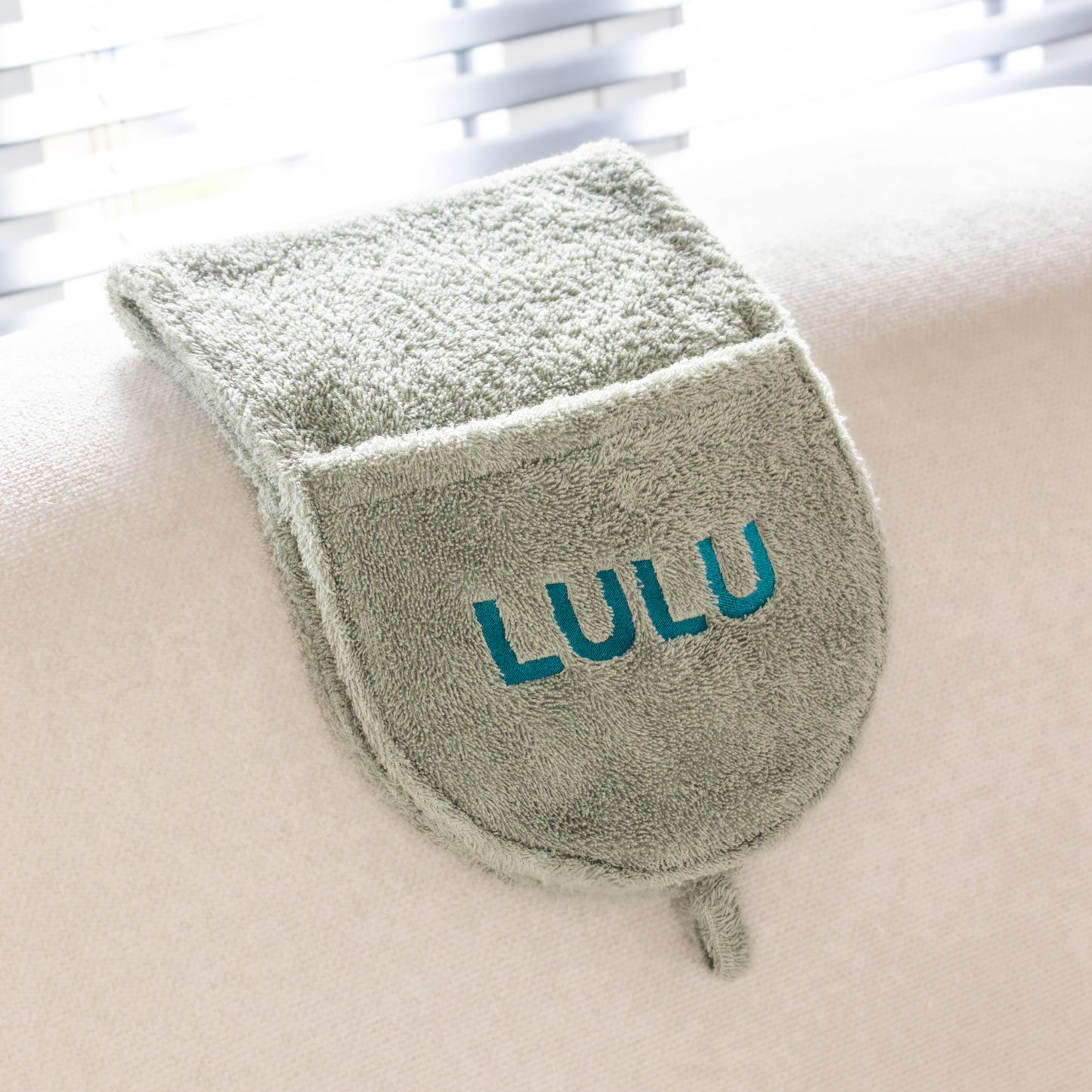 Hondenhanddoek gepersonaliseerd Sage Groen