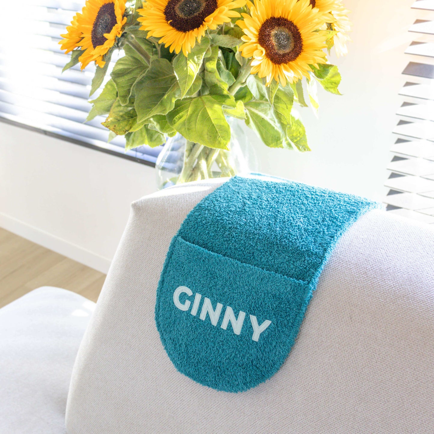 Hondenhanddoek gepersonaliseerd petrol