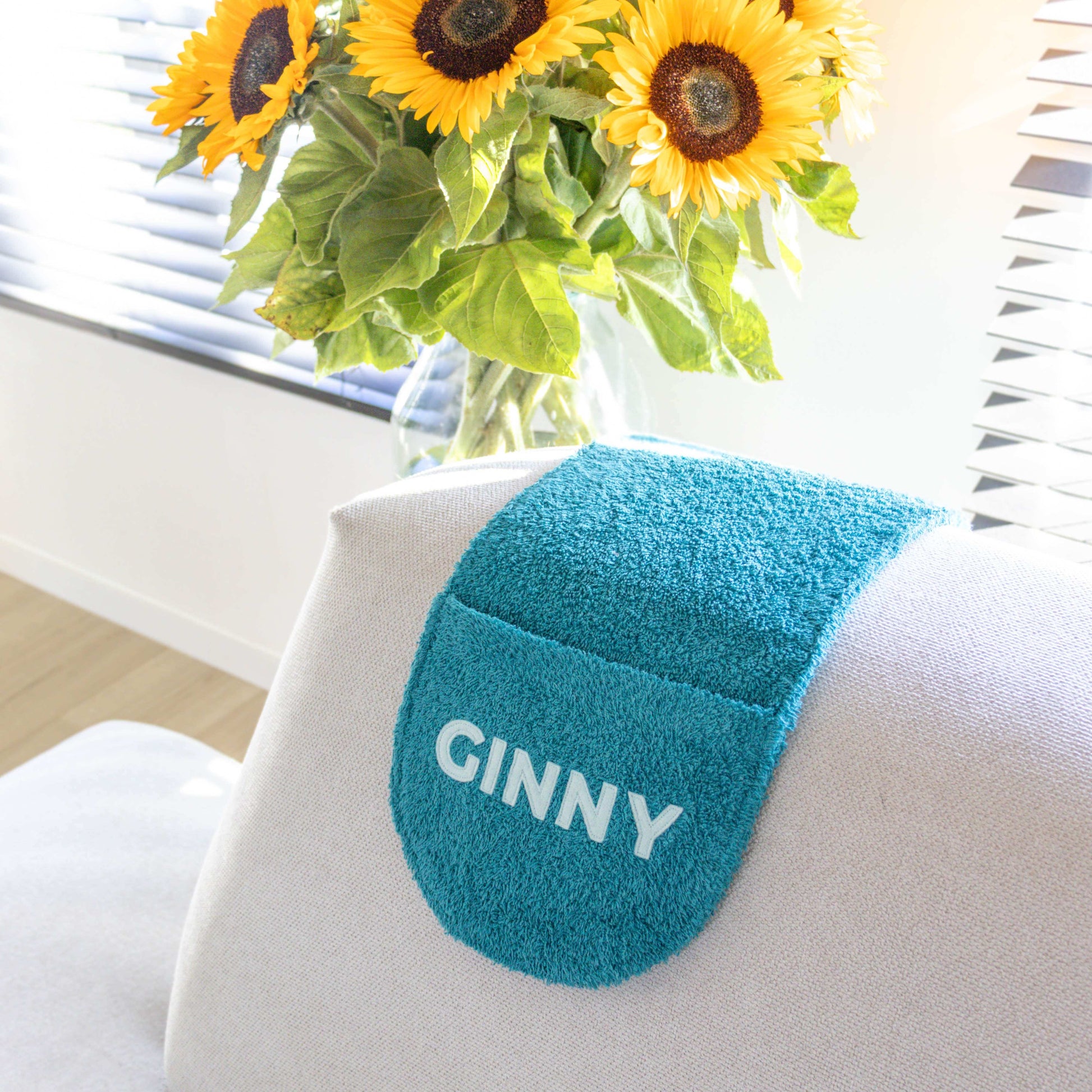 Hondenhanddoek gepersonaliseerd petrol