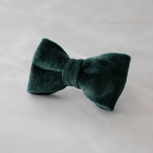 Vlinderdas Green velvet