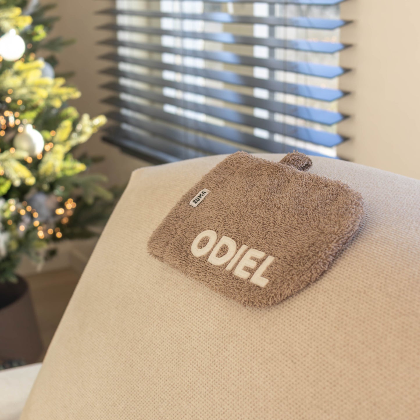 Hondenwashand gepersonaliseerd bruin