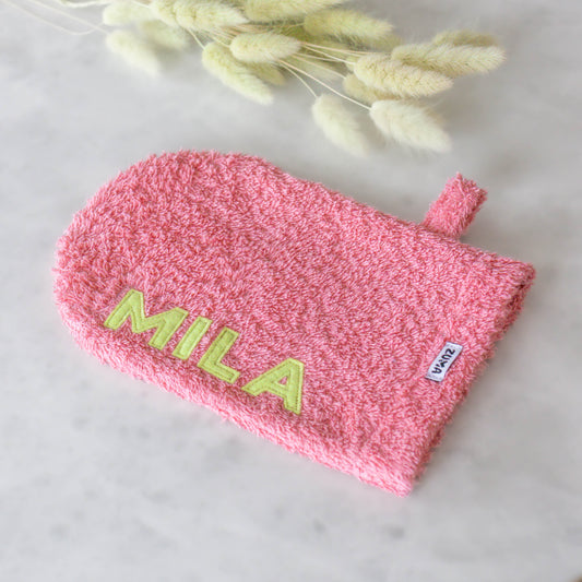 Hondenwashand gepersonaliseerd oud roze