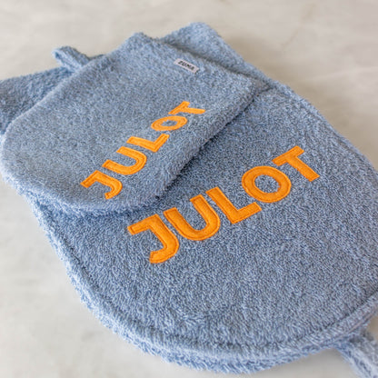 Hondenwashand gepersonaliseerd jeans blauw