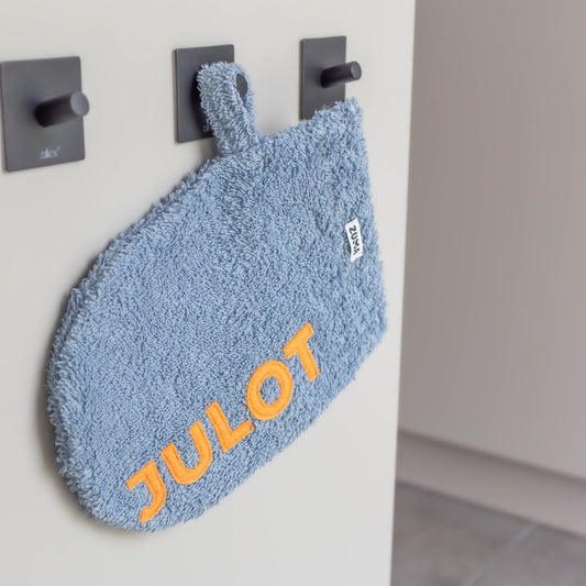 Hondenwashand gepersonaliseerd jeans blauw