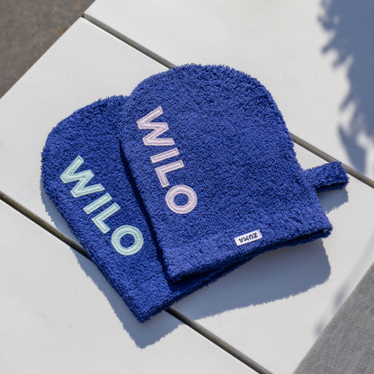 Hondenwashand gepersonaliseerd kobaltblauw