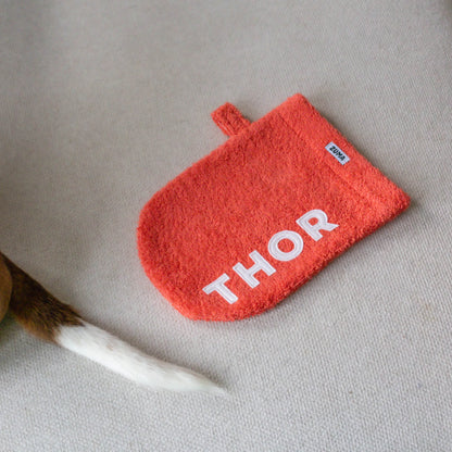 Hondenwashand gepersonaliseerd koraal