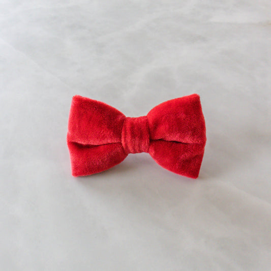 Strik voor een hond voor kerst in rood velvet