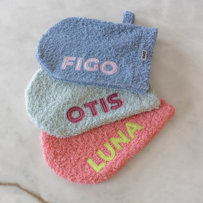 Hondenwashand gepersonaliseerd jeans blauw